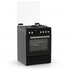 Thermogatz TGS 3531 BL Μικτή Κουζίνα Φυσικού Αερίου 60cm με Φούρνο 60lt Μαύρη