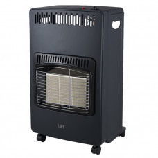 Life Blue Flame 221-0331 Μαύρη Σόμπα Υγραερίου 4200W με 3 Επίπεδα Ισχύος
