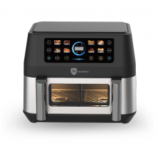 HomeVero Air Fryer 9L με Διπλό Αποσπώμενο Κάδο – 2460W Ασημί