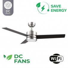 Telemax CES523E5L Ανεμιστήρας Οροφής DC 52" Inox με Wi-Fi, LED & Τηλεχειριστήριο